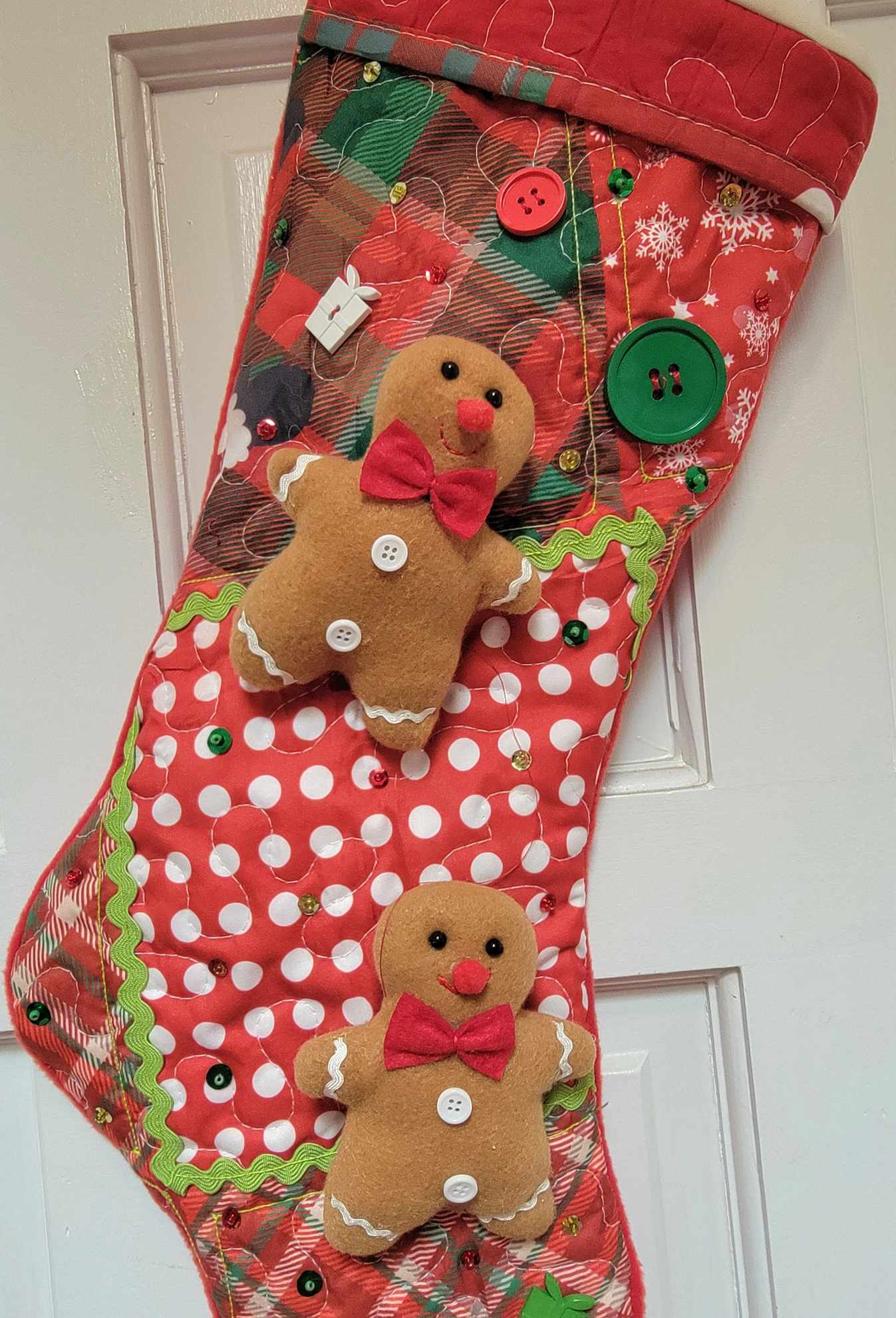 Christmas Stocking with Ornaments