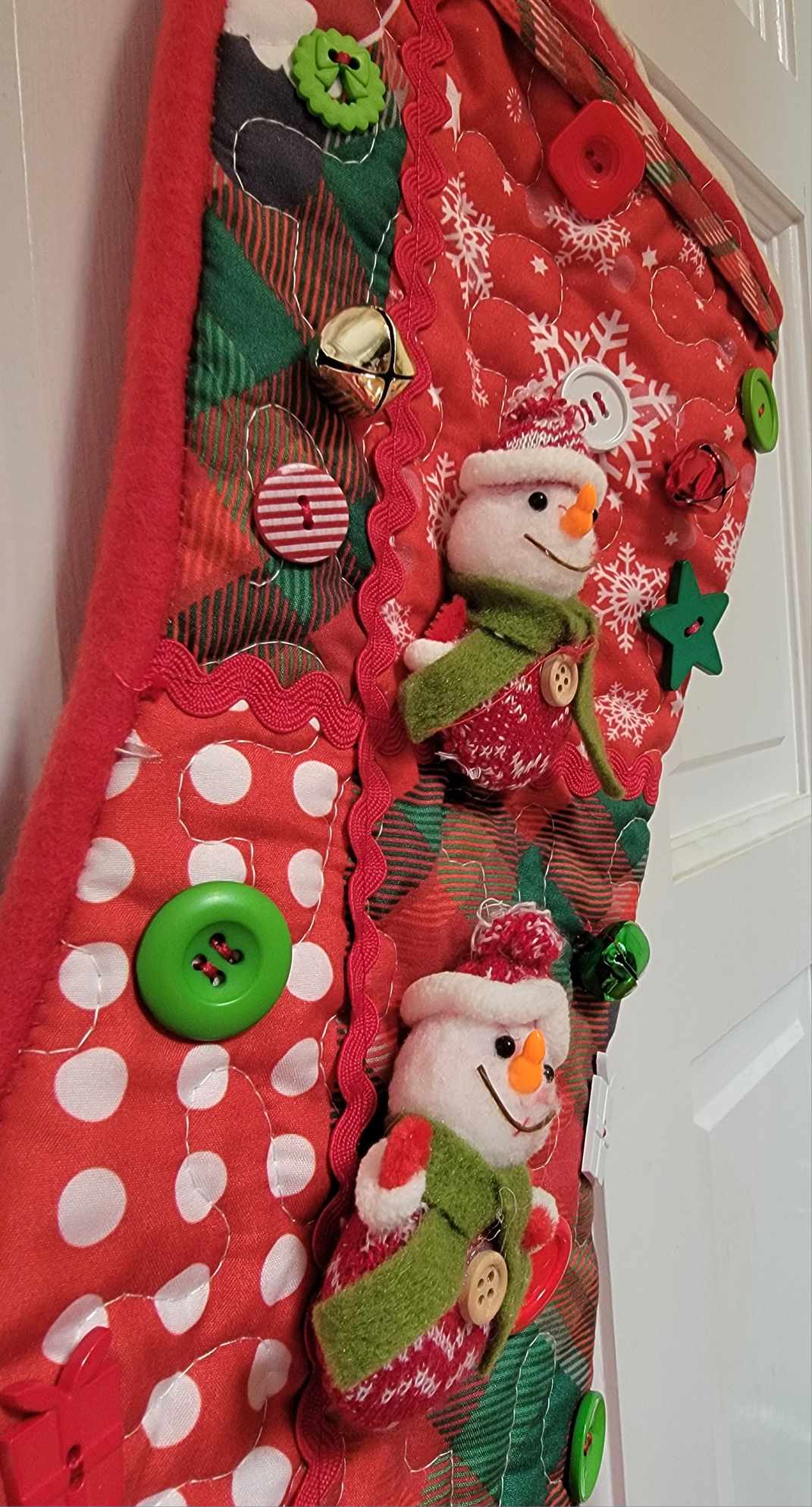 Christmas Stocking with Ornaments