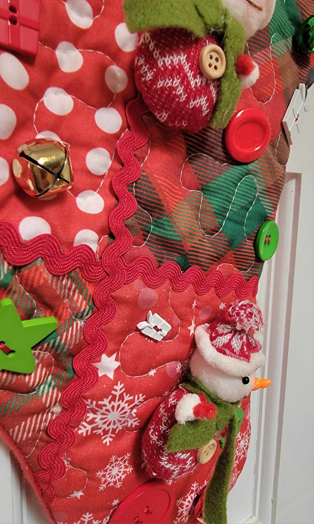 Christmas Stocking with Ornaments