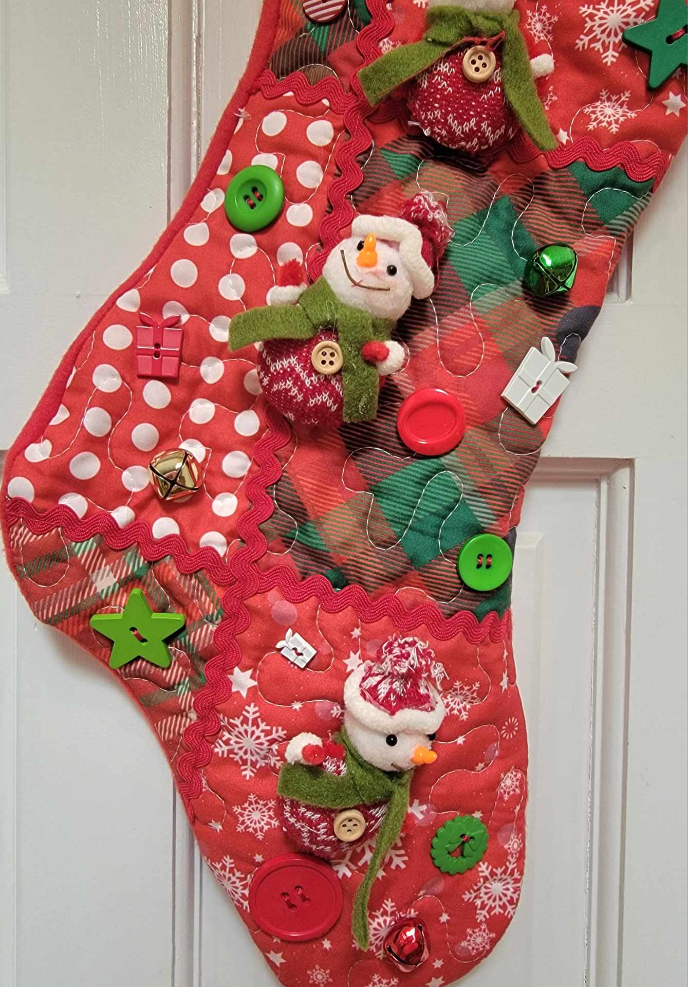 Christmas Stocking with Ornaments