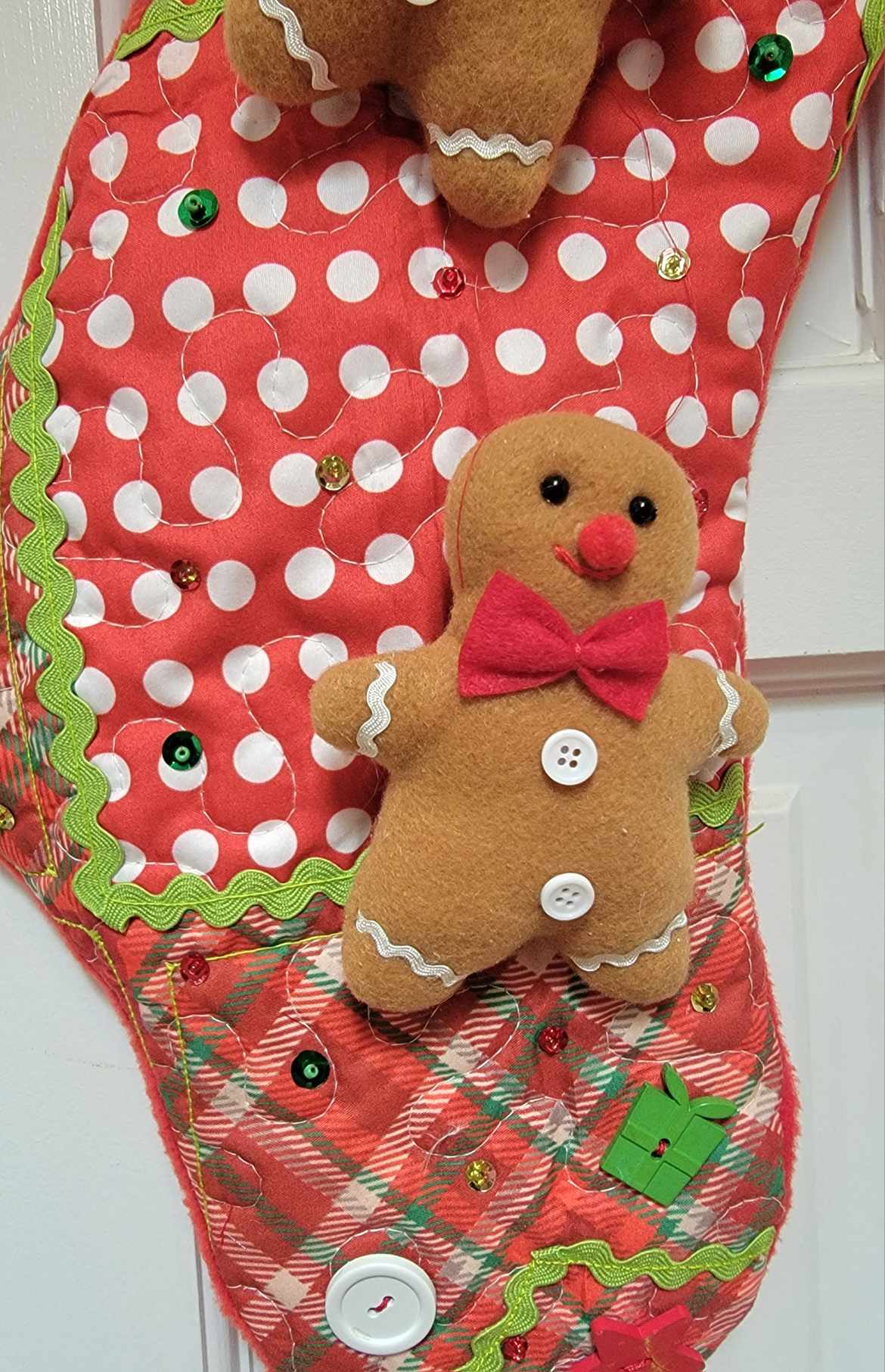 Christmas Stocking with Ornaments