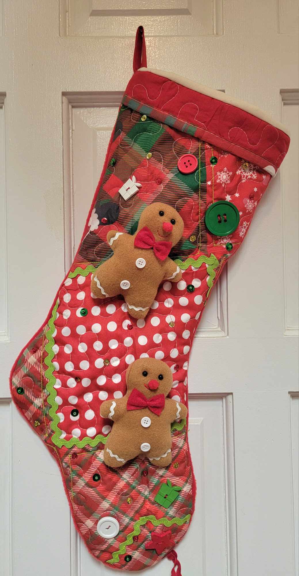 Christmas Stocking with Ornaments